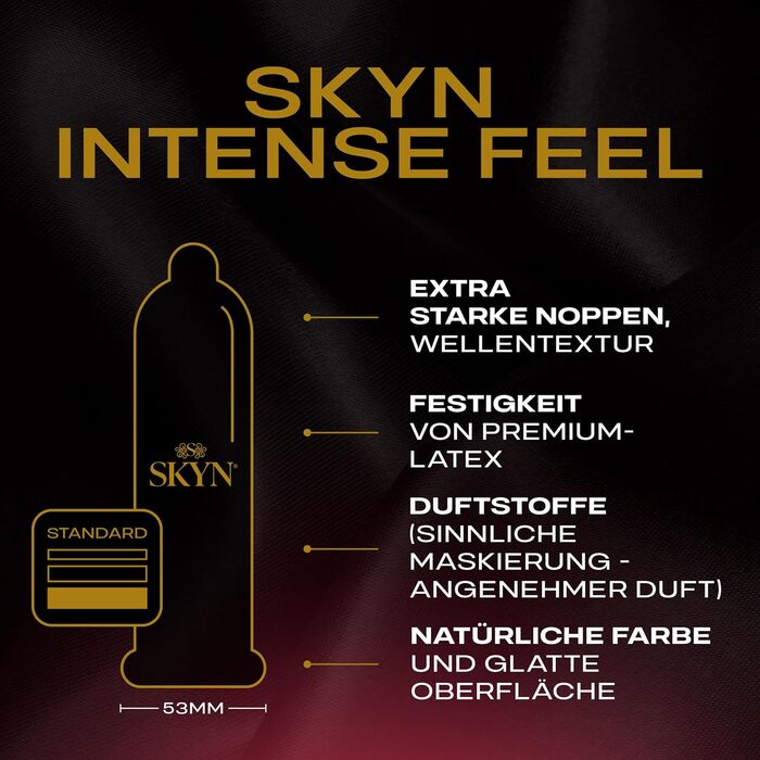 Презервативи SKYN Intense Feel та 5 Senses, 53 мм, без латексу, 25 шт