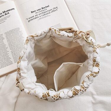 Солом'яні сумки через плече, жіноча сумка з верхньою ручкою літня пляжна сумочка через плече