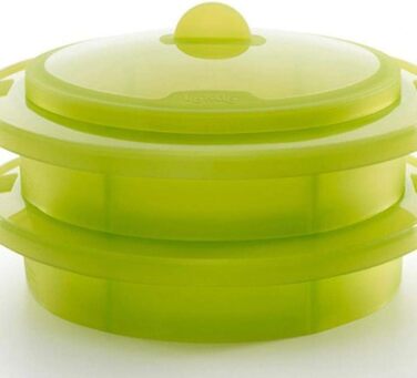 Ступінчаста насадка для відпарювача Lku, зелена, силіконова, 22 см 22x22x8 см, 2-