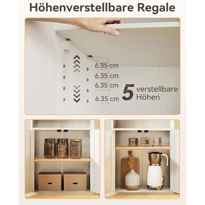 Книжкова шафа Coleshome з дверцятами, 6-ярусна полиця, 48 x 24 x 176,4 см, Полиця для зберігання та демонстрації у вітальні, домашньому офісі, офісі, спальні, біла, 6 ярусів, 48 x 24 x 176,4 см