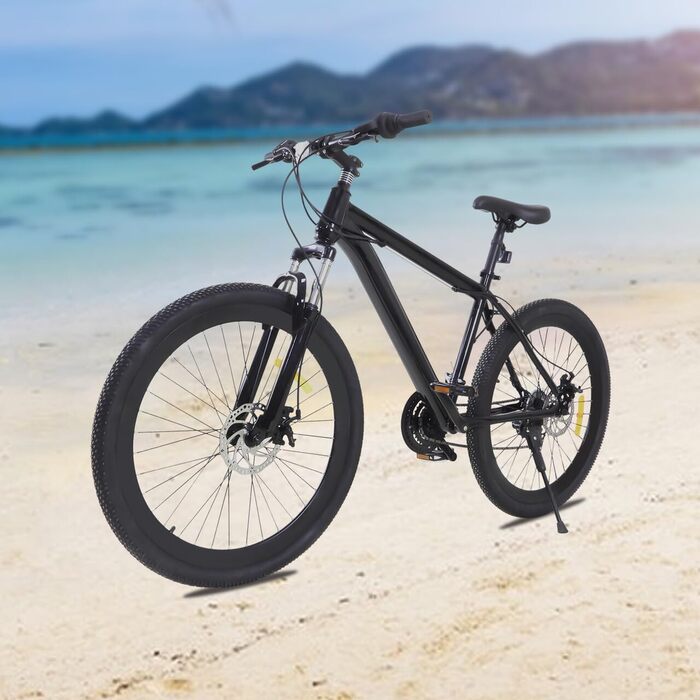 Преміальний гірський велосипед із семисекційним маховиком та повною підвіскою для хлопчиків, дівчаток, жінок та чоловіків/жінок. Велосипед для спуску з дисковими гальмами, підніжкою для альпінізму, 26-дюймовими колесами, 21 швидкістю.