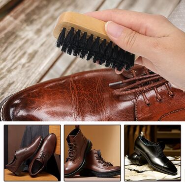 Набір для чищення взуття Vegena, набір для догляду за взуттям із 12 предметів для подорожей - із щітками для взуття, кремом для взуття, серветкою для полірування, ріжком для взуття, губкою, набором для догляду за взуттям та кремом для шкіряного взуття