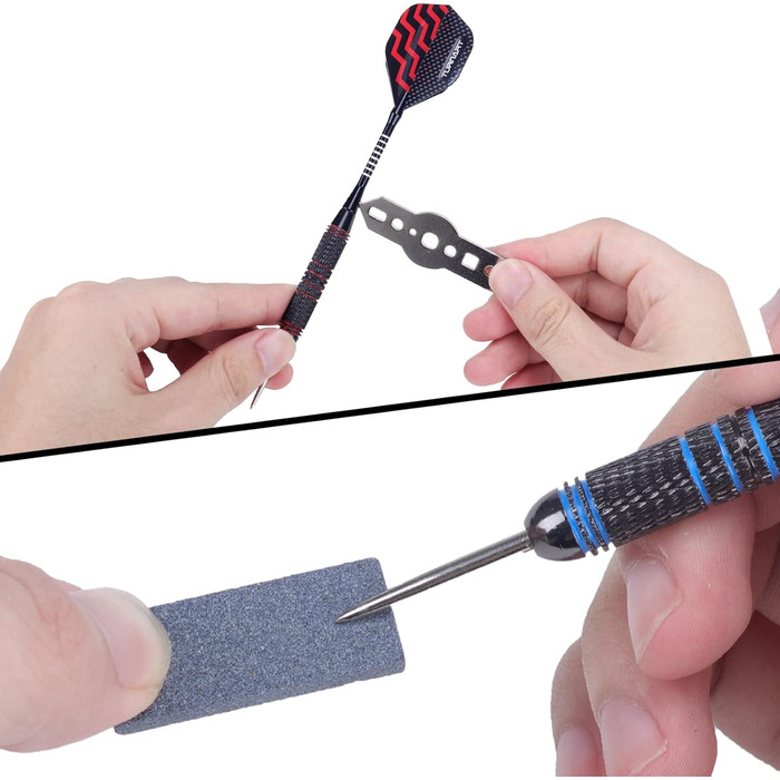 Набір професійних сталевих дротиків Turnart з металевим наконечником - 12 шт. , 24 грами, 12 алюмінієвих стрижнів з 24 деками, 20 гумових кілець, що запобігають розхитуванню, класичні