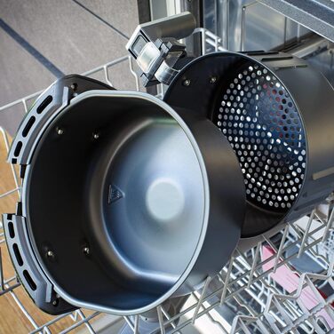 Фритюрниця MONZANA Цифровий світлодіодний сенсорний дисплей 3.6 л без мастила 6 програм Фритюрниця з антипригарним покриттям Духовка з гарячим повітрям чорна