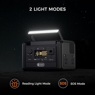 Портативна електростанція Flashfish T300pro потужністю 300 Вт з літій-іонним акумулятором 230 Втгод, піковою потужністю 600 Вт, синусоїдальними розетками змінного струму, зарядним пристроєм USB-C потужністю 100 Вт, швидким часом заряджання 1,2 години, сон