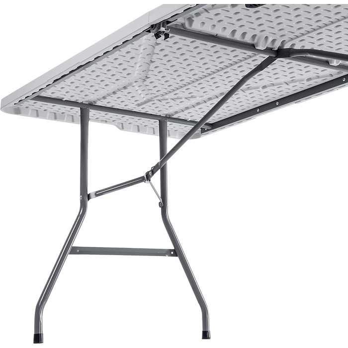 Складаний садовий стіл KADAX 180 x 74 x 73 см, водонепроникний складний стіл, стіл для вечірок у саду, на патіо та на балконі, міцний фуршетний стіл, кемпінговий стіл (білий)