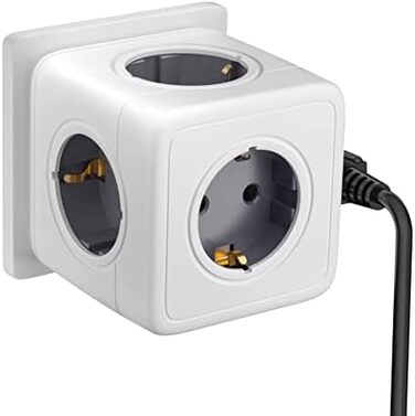 Куб розетки, адаптер розетки для кубика 3680 Вт, багаторозетковий розетковий куб з кабелем, зарядний пристрій Powercube з кількома
