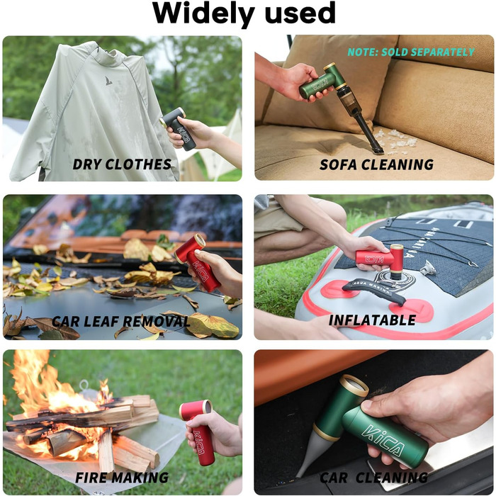 Електричний металевий пилосос Kica JetFan 2S - 117000 об./хв., міні-повітряний повітродувник з плавним керуванням і кнопкою Turbo, портативний розпилювач стисненого повітря для ПК, автомобіля, офісу, дивана - зелений (JetFan 2 Upgrade)