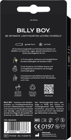 Презервативи BILLY BOY “Кольорова різноманітність”, 20 шт