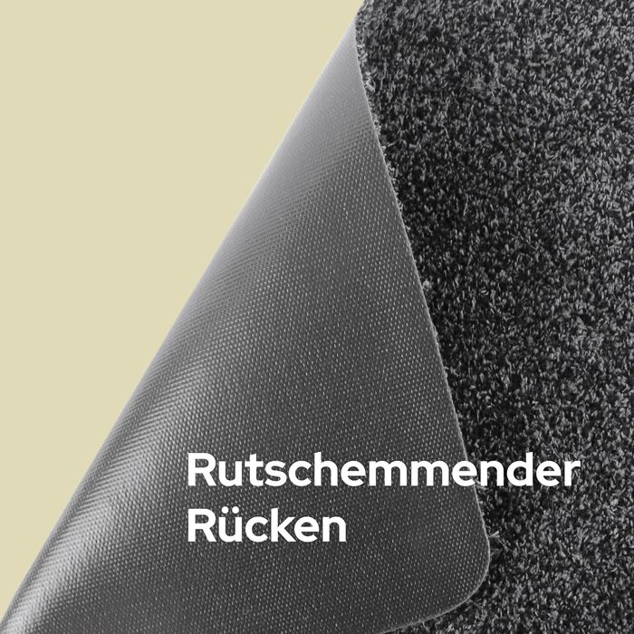 Ідеї в текстилі Килимок для вловлювання бруду Aqua Stop - Антрацит, 60x100 см, Килимок для дверей, що миється, з нековзною вініловою основою, без бордюрів, тонкий та абсорбуючий 60 x 100 см Антрацит