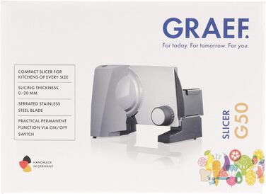 Слайсер для їжі GRAEF G52 Сірий (матовий)