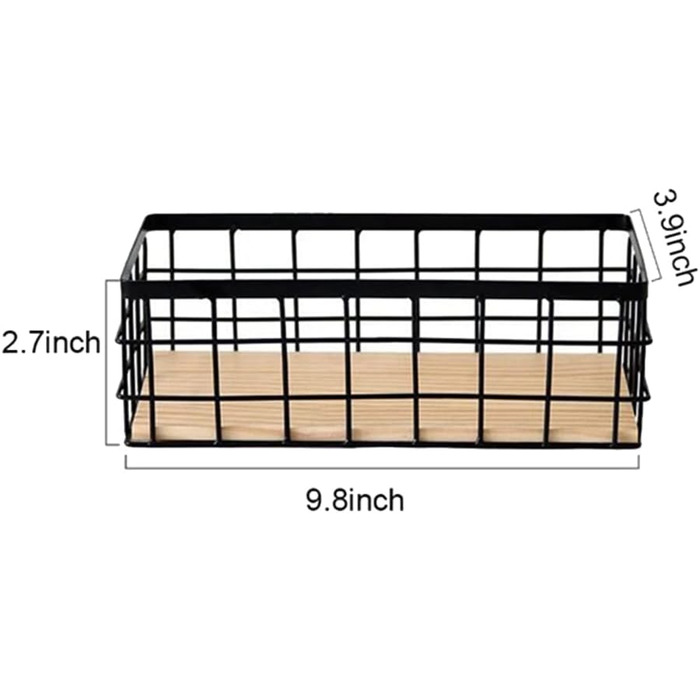 Упаковки Кошик для зберігання металевий з основою, Декоративний кошик для домашнього зберігання, Дротяний кошик для організації дрібного посуду, 2