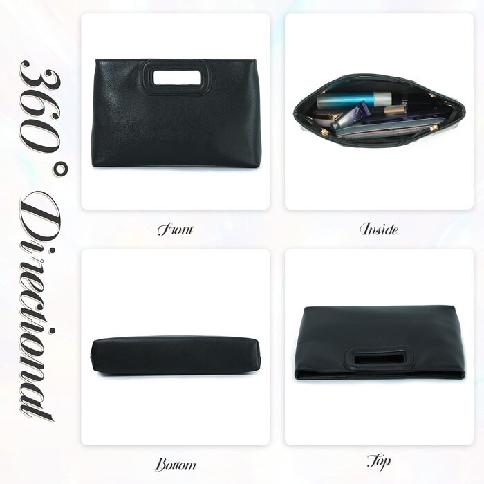 Елегантне клатч-гаманці для жінок, формальна вечірня сумочка зі шкіри, сумка на ланцюжку через плече, чорний колір