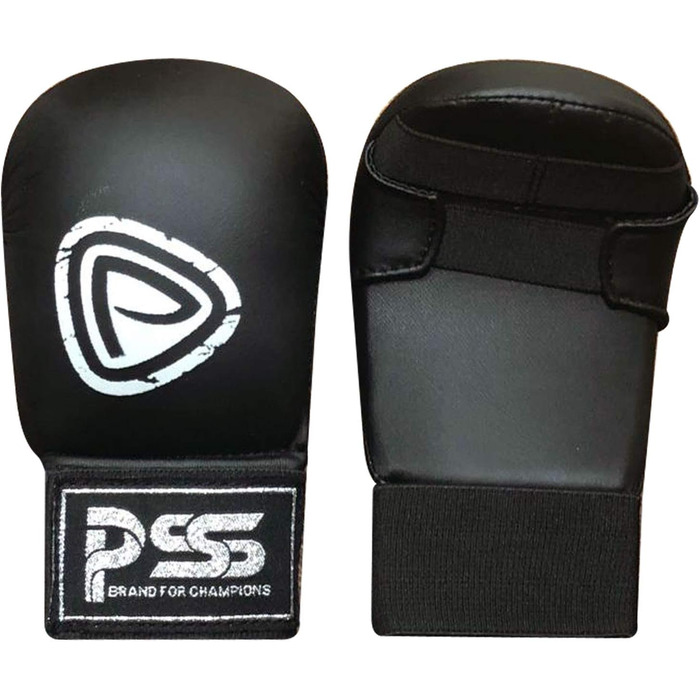 Дитячі рукавички для карате без пальців, захист для карате, юніорські, без великого пальця, зі штучної шкіри, чорні, сині, червоні, розмір S, чорні