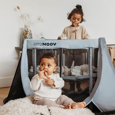 Миттєве дитяче ліжечко для подорожей - 2 секунди збирання - Надзвичайно легке та компактне - 2 рівні для немовлят та малюків - Вис