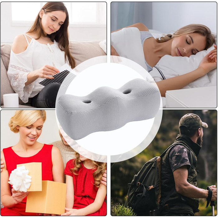 Подушка з піни з ефектом пам&39яті у формі пагорба подушка для підняття ніг, подушка для підняття щиколотки Зручний клин для стопи та гомілки, ортопедична підтримка після операції, терапія сну та відпочинку, сірий