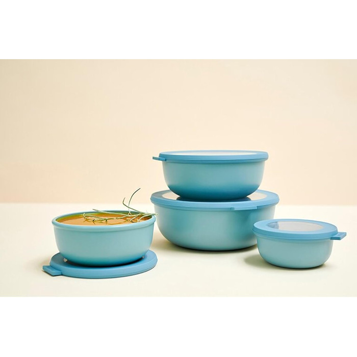 Кругла багатошарова чаша Mepal Cirqula Nordic Blush об&39єм 2250 мл зі знімною кришкою ударостійкий матеріал герметична підходить для глибокого заморожування можна мити в посудомийній машині 2250 мл Nordic Blush