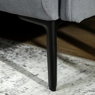 Місний диван HOMCOM, 127 см, невеликий м&39який диван з м&39якими підлокітниками, оксамитовий вигляд, сучасний диван-готель для вітальні, спальні, невеликих приміщень, сірий, 2-