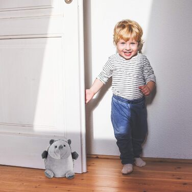 Їжачок Relaxdays, тканинний, для підлоги, всередині, декоративний обмежувач дверей у вигляді тварини, висота 19,5 см, м'який, важк