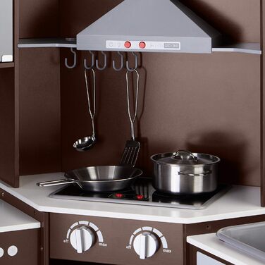 Дерев&39яна кутова кухня Storeo Basics для дітей, ігровий набір з інтерактивними дверцятами, кнопками та підсвічуванням, 99 x 71 x