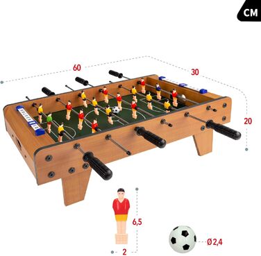 Стіл для настільного футболу дерев’яний Color Baby CBGames 43310 (60×30×20 см, від 6 років)