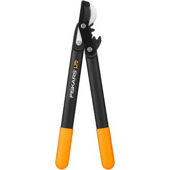 Обрізувачі Fiskars PowerGear II з двоступеневою шестернею для свіжої деревини, антипригарне покриття, загартована прецизійна сталь, довжина 46 см, чорний/помаранчевий, L70, 1002104 L70 (гілка Ø 3,8 см)