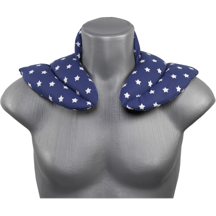 Подушка для шиї для шийного відділу хребта - шия плечі спина - зоряно-синя - ріпакова подушка - грілка для шиї