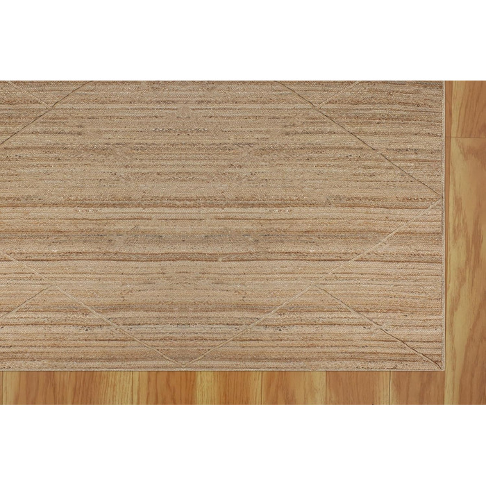 Високоякісний натуральний джутовий килим, квадратний, бежевий, бохо, ручної роботи індійських майстрів, ручне ткацтво, можна викор