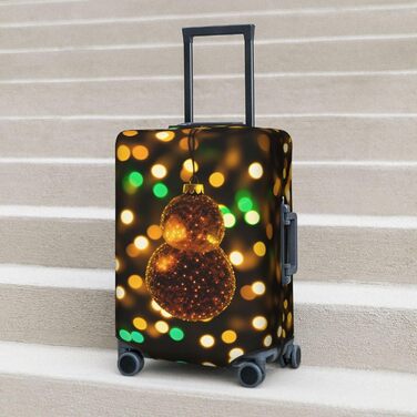 Блискуча різдвяна прикраса для валізи, захисний чохол для багажу, міцний захист для валіз розміром 45.7 - 81.3 см, малий розмір, Чорний