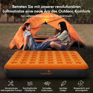 Самонадувальний надувний матрац з портативним насосом - швидке надування за 3 хвилини - надувне ліжко для 1 особи, гостьове ліжко для кемпінгу, подорожей, походів, використання в приміщенні - 1909922 см - макс. 150 кг