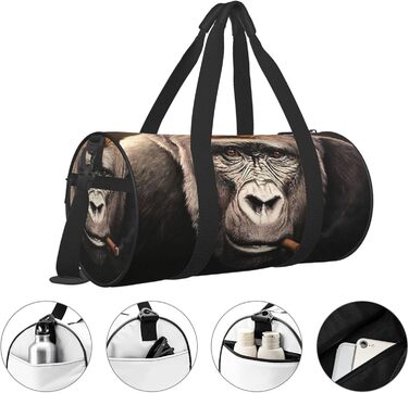 Спортивна сумка Мавпа з сигарою для фітнесу та спорту велика дорожня сумка для ночівок та вихідних для чоловіків та жінок