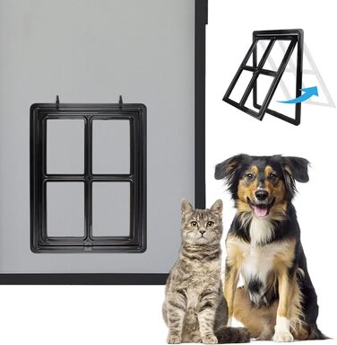 Сітка для собак Enjoying Pet Door Screen для собак, великих котів, сітка від комах з функцією блокування для розсувних дверей, сітчастих дверей, вікна - 30 x 40 см