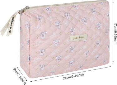 Дорожня косметичка, стьобана туалетна сумка з красивим квітковим візерунком, косметичка великої місткості, портативна сумка для ма