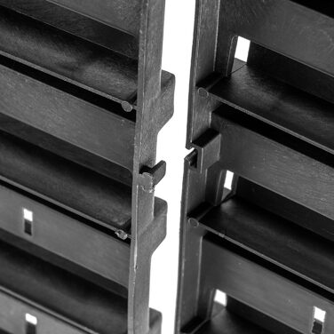 Настінний стелаж для майстерні KADAX, система зберігання 58x78 см, виготовлена з міцного пластику, стійкий до ультрафіолету, розширювані стінові панелі, стелаж для гаража (чорний, 50 шт. v2) 50 шт. v2 Чорний