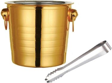 Щипці для льоду Stakee Ice Bucket Щипці для льоду з нержавіючої сталі Відро для льоду з ізольованим кубиком льоду для замороженого