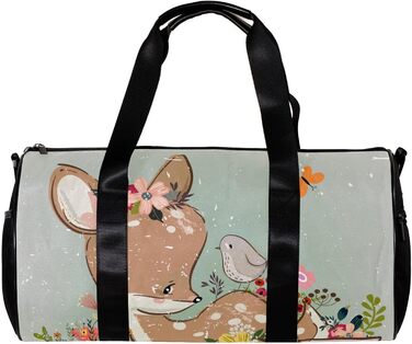 Спортивна сумка, маленька дорожня сумка, сумка для шопінгу та йоги, з дизайном Пташка-Олень, сумка для фітнесу на відкритому повітрі, ручна поклажа