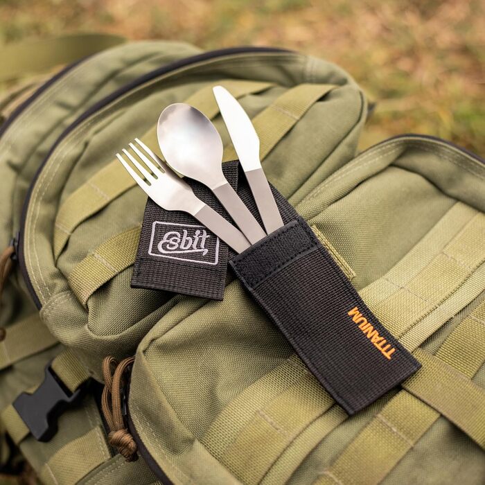 Титанові столові прибори Esbit, 3 предмети, надлегкі срібні