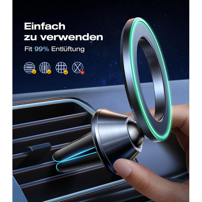 Повністю металевий тримач для мобільного телефону Автомобільний магніт для автомобільного кріплення Mgasafe 26xN55 найсильніші маг