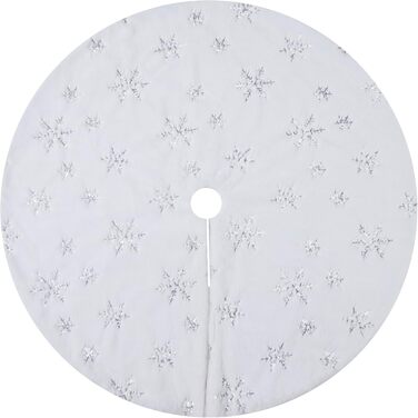 Коврик для ялинки 90 см срібний Honprodu