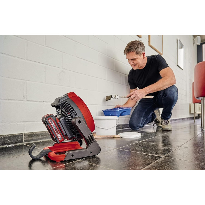 Акумуляторний вентилятор Einhell GE-CF 18/2200 Li-Solo Power X-Change (18 В, Li-Ion, 3 швидкості, головка вентилятора, що обертається на 360, поставляється без акумулятора та без зарядного пристрою)