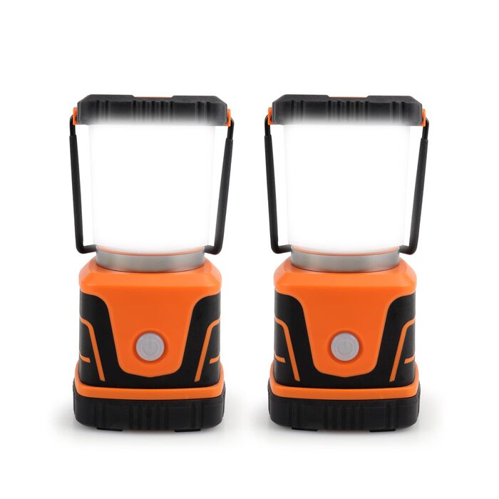 Світлодіодний ліхтар для кемпінгу, суперяскравий 1500 люмен, 4 режими освітлення, прожектор з регульованою яскравістю, аварійний ліхтар на батарейках, підходить для нічних походів, освітлення наметів, надзвичайних ситуацій, відключення електроенергії, 2 ш