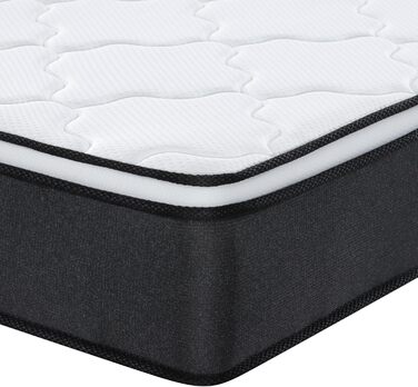 Матрац Arensberger Emilia 90x200 см Пружинний матрац з гелевою піною та інтегрованим топпером Ергономічна висота 23 см Рівень жорсткості H3/H4 Пружинний сердечник HR Pocket Spring 90x200 см, що згортається, точкова еластична стрічка 90 x 200 см