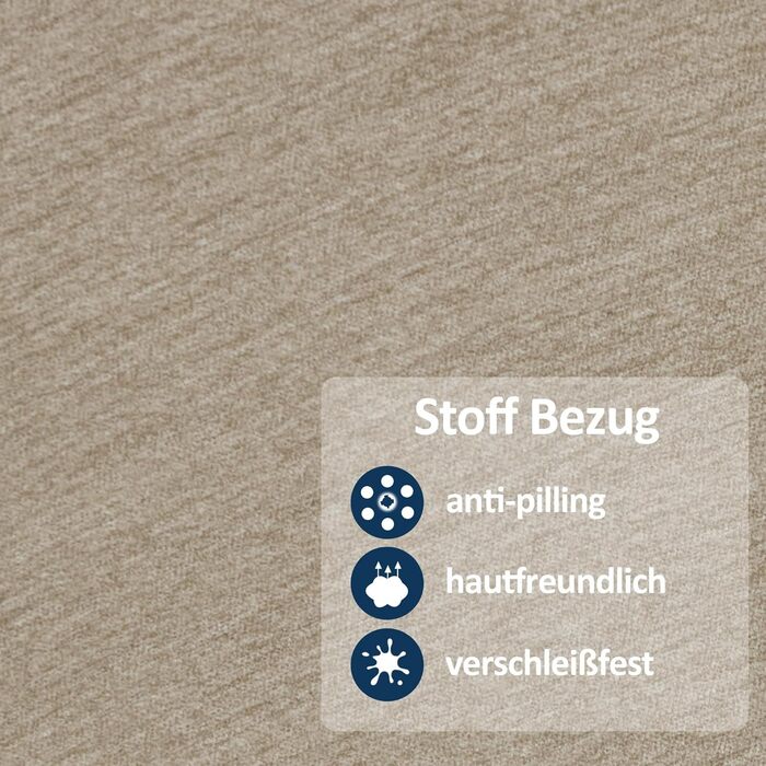 Крісло M MCombo Relax з підніжкою, крісло для телевізора з поворотом на 360 та функцією відкидання, крісло для телевізора вантажопідйомністю до 120 кг, сучасне крісло для вітальні, 9019 (тканина, бежевий) Бежева тканина