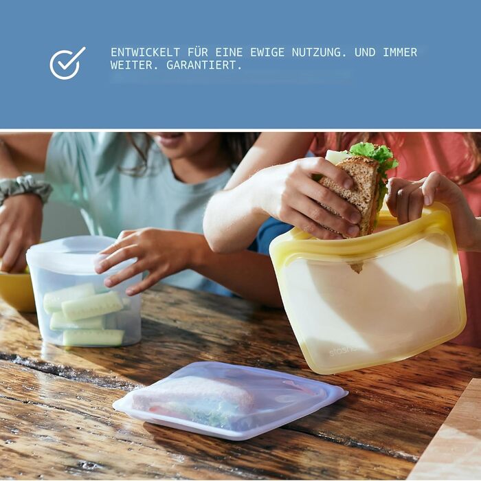 Силіконові пакети Stasher Bowl преміум-класу, багаторазові для їжі, миска на 6 чашок, прозорі, міцні, придатні для використання в духовці, посудомийній машині та морозильній камері, екологічно чисті, не протікають, ланч-пакет, 1419 мл