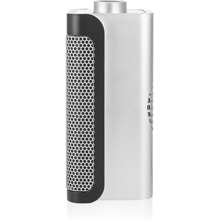 Електричний керамічний вентилятор-обігрівач Tristar - 3 регульовані рівні потужності/регульований термостат/функція вентилятора, KA-5064, чорний, сріблястий вентилятор-обігрівач (настільний)