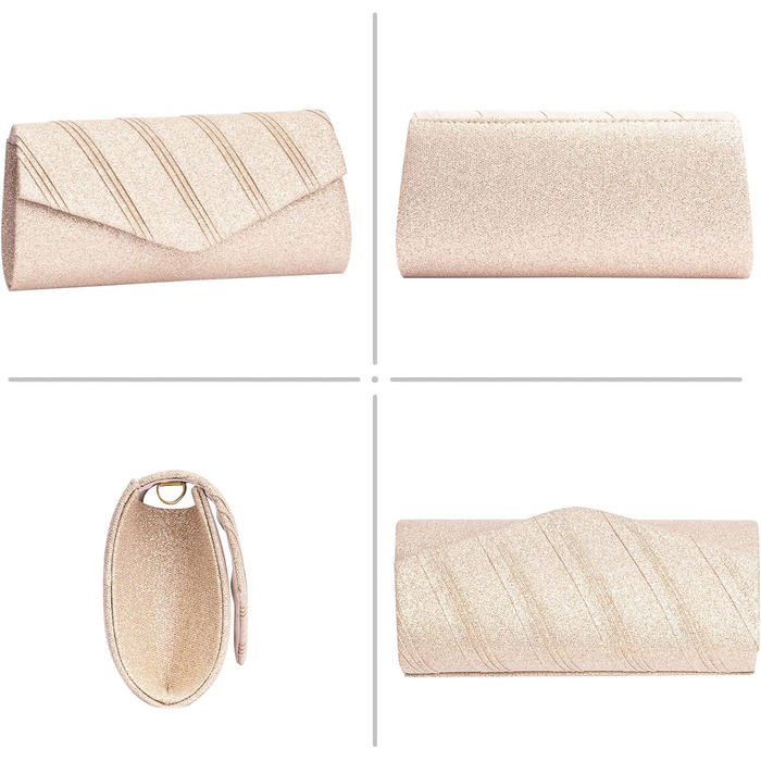 Клатч жіночий Larcenciel, блискуча сумочка з ланцюжком, вечірня сумочка з металевими паєтками для нареченої, елегантна сумка на плече для весілля, вечірки, побачення, золотий колір