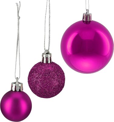 Різдвяні кульки набір із 100 шт рожеві Relaxdays