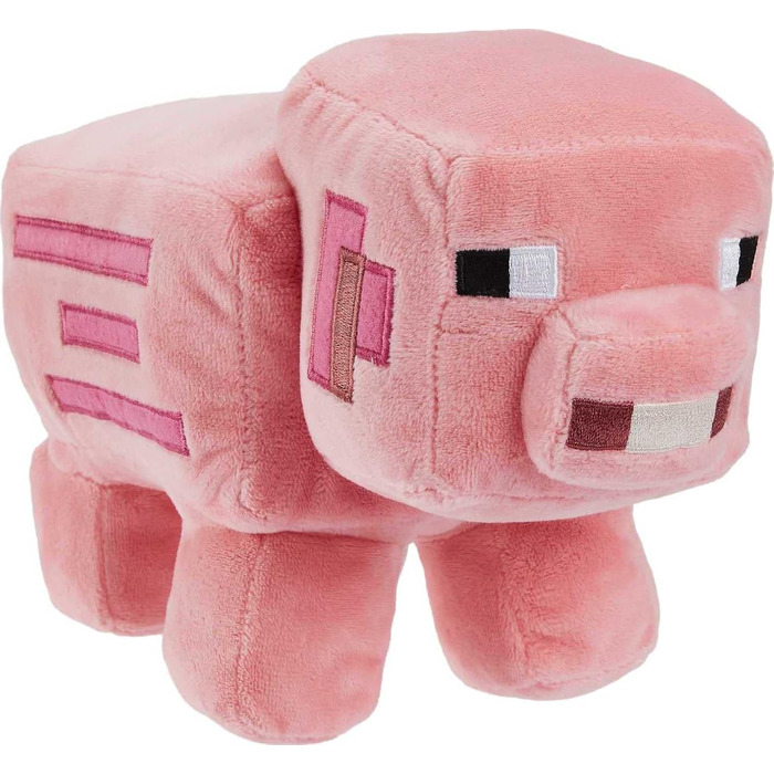 М'яка іграшка Minecraft від Mattel, 21 см, для колекціонерів та фанатів від 3 років, HBN42, Рожева