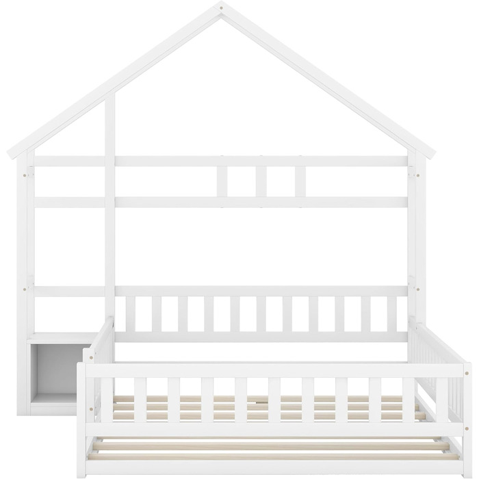 Дитяче ліжко ліжко для дому 140х200 з тумбочками та захистом від падіння підлогове ліжко ліжко ліжко каркас плоскі ліжка для дому