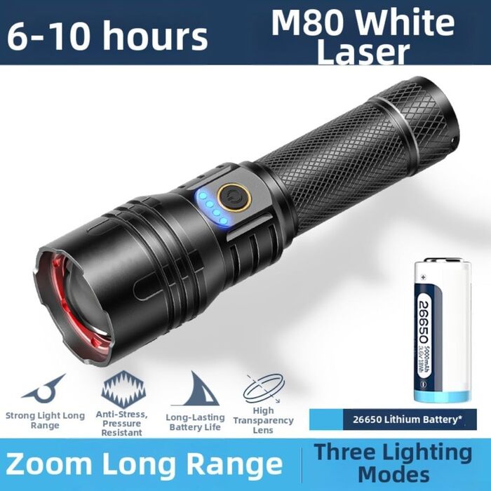 Акумуляторний ліхтарик SuperFire з 5 режимами та функцією масштабування (A) ONE